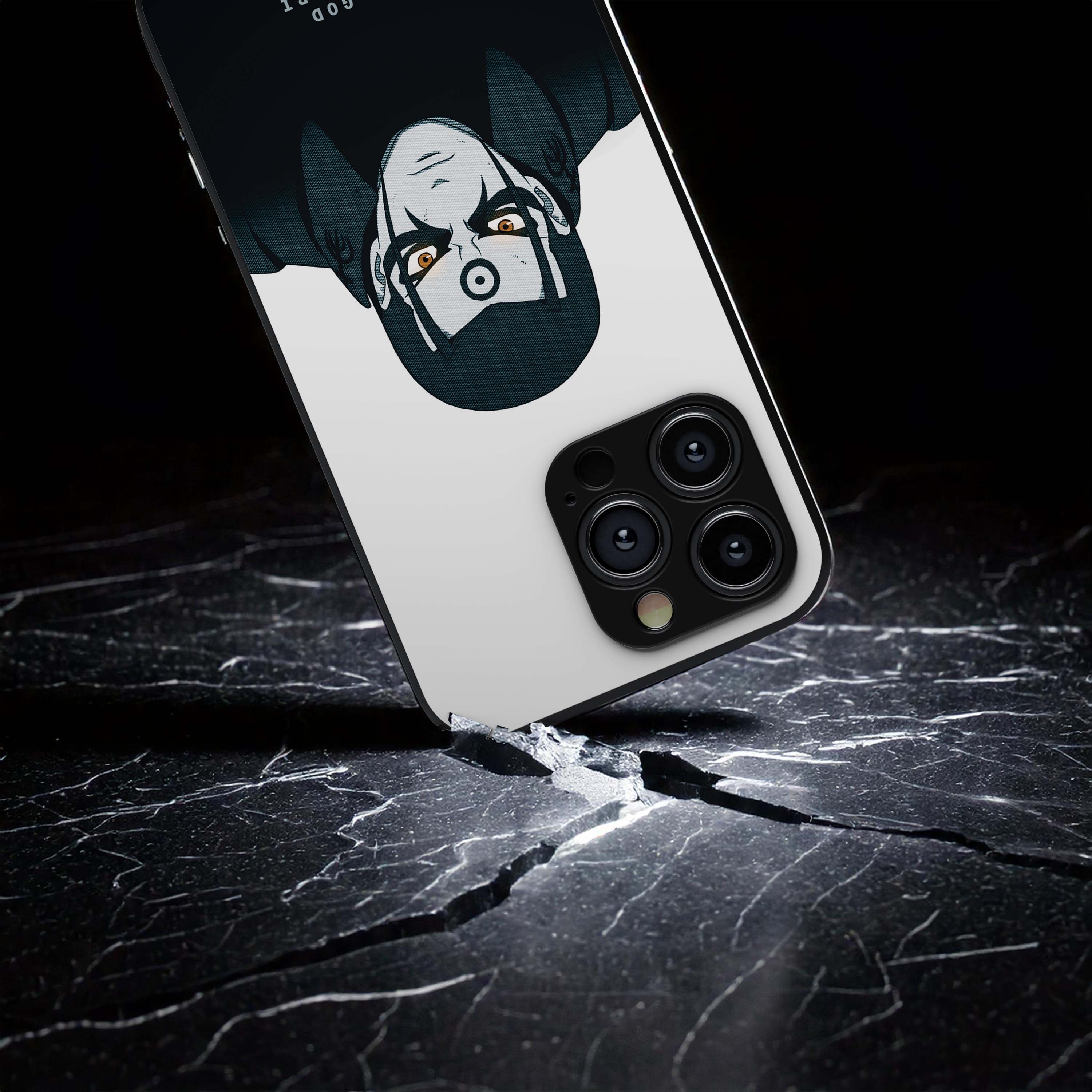 Hashirama Senju Black & White Metal/Glass Hybrid Case