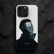 Obito Black and White Broken Mask Metal/Glass Hybrid Case