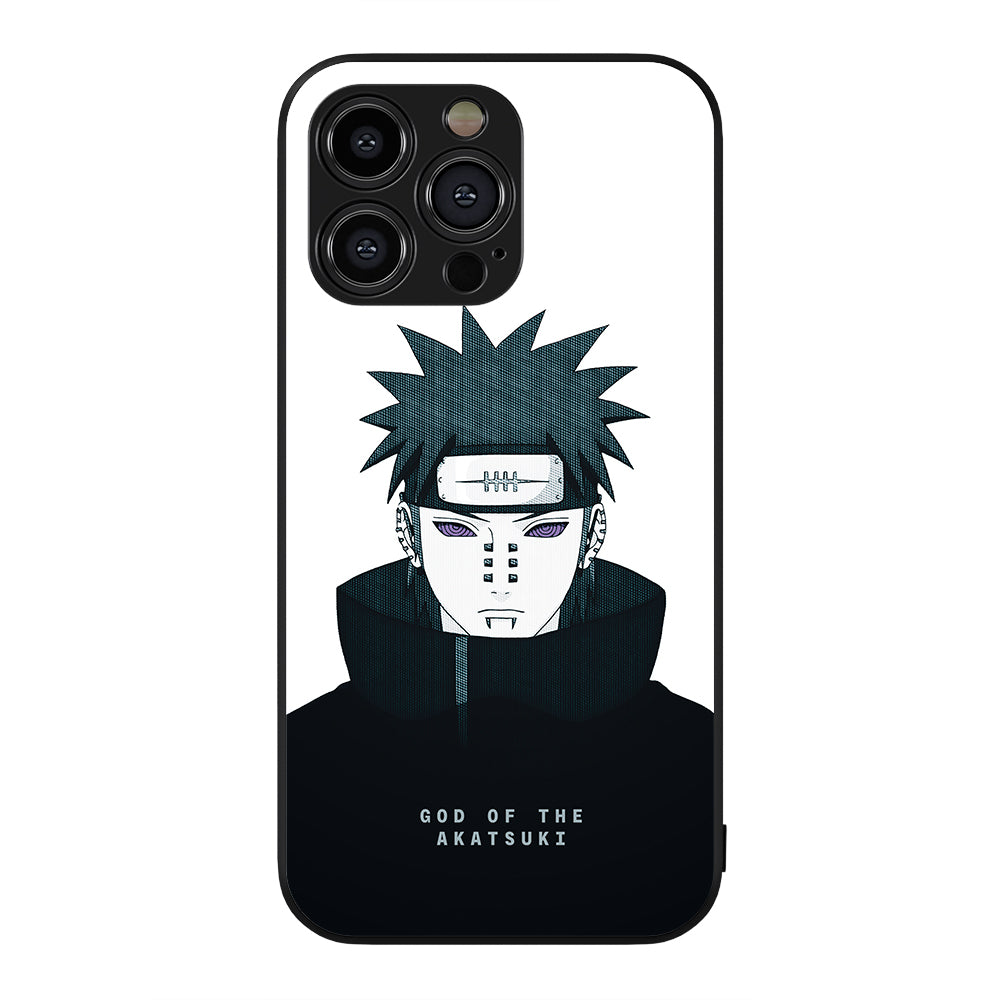 Pain God of Akatsuki Black and White Metal/Glass Hybrid Case