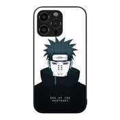 Pain God of Akatsuki Black and White Metal/Glass Hybrid Case