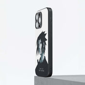 Sasuke Last of the Uchiha Black and White Metal/Glass Hybrid Case