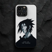 Sasuke Last of the Uchiha Black and White Metal/Glass Hybrid Case