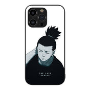 Shikamaru The Lazy Genius Black and White Metal/Glass Hybrid Case