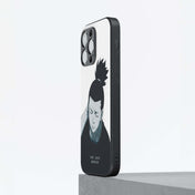 Shikamaru The Lazy Genius Black and White Metal/Glass Hybrid Case