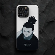 Shikamaru The Lazy Genius Black and White Metal/Glass Hybrid Case