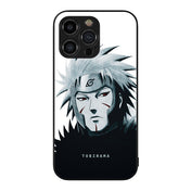 Tobirama Senju Black and White Metal/Glass Hybrid Case