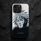 Tobirama Senju Black and White Metal/Glass Hybrid Case