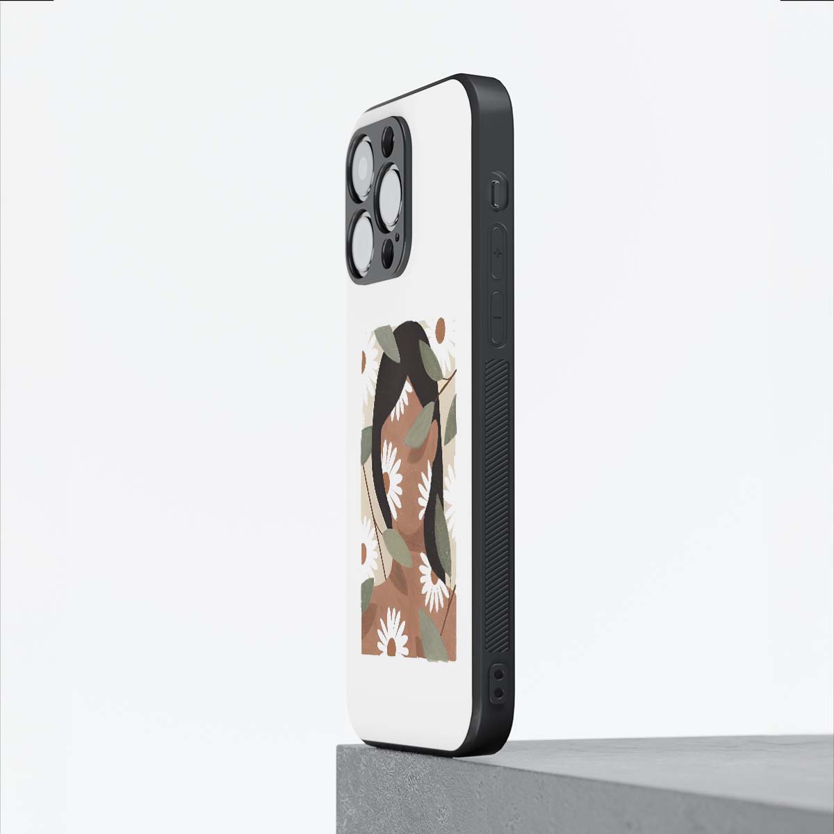 Floral Elegance Essence Metal/Glass Hybrid Case