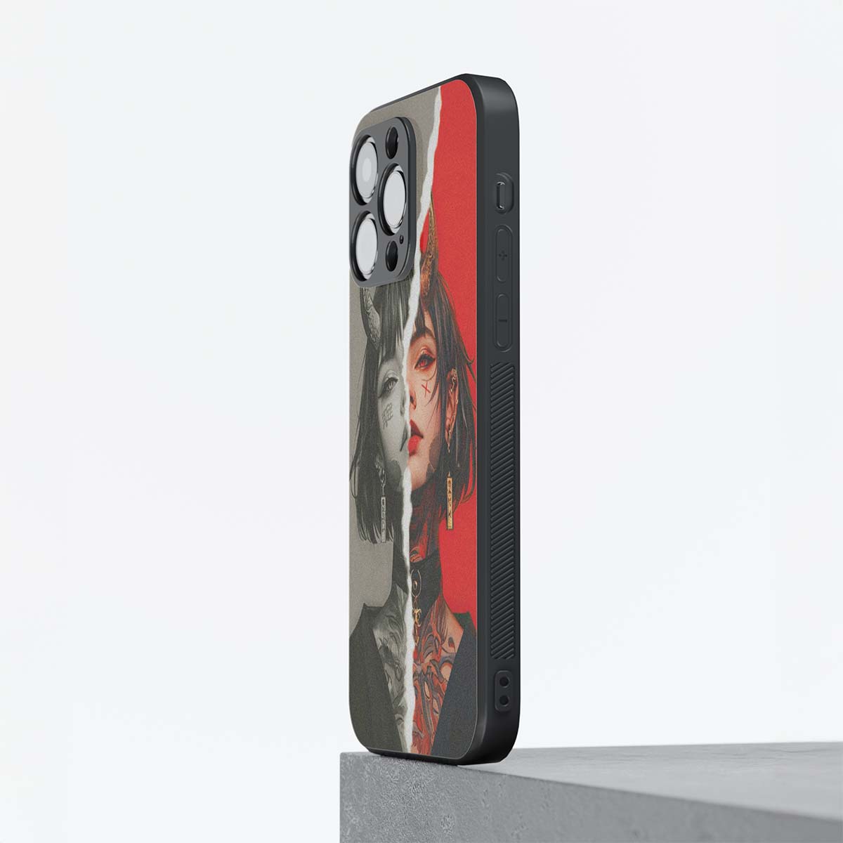 Horned Elegance Metal/Glass Hybrid Case