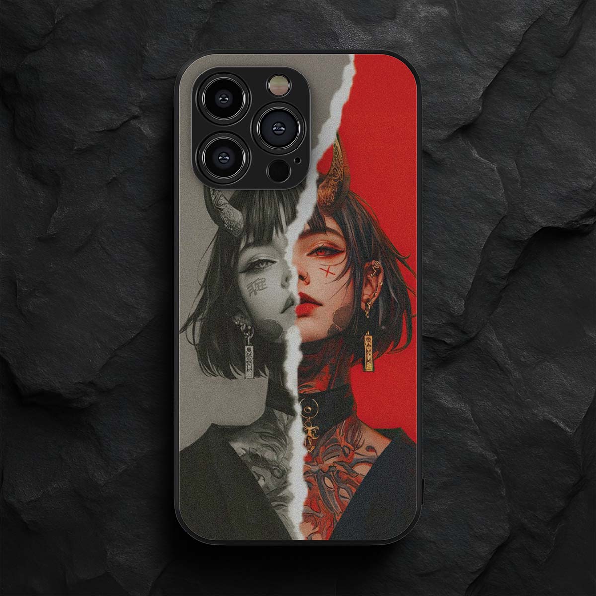 Horned Elegance Metal/Glass Hybrid Case
