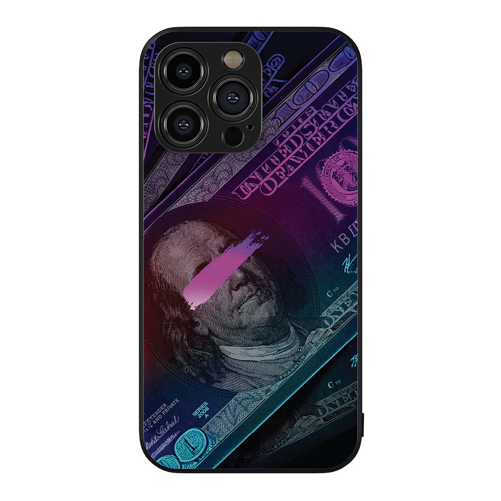 Purple Cash Cascade Metal/Glass Hybrid Case
