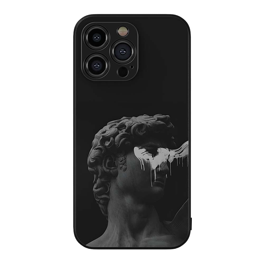 White Elegance Sculpture Metal/Glass Hybrid Case