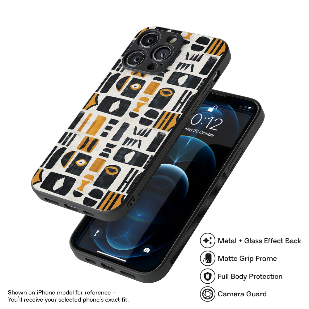 African Pattern 12 Hybrid Metal Case