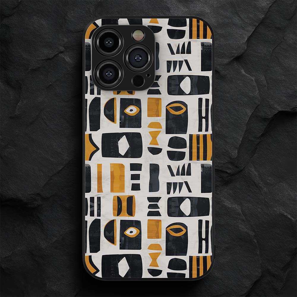 African Pattern 12 Hybrid Metal Case