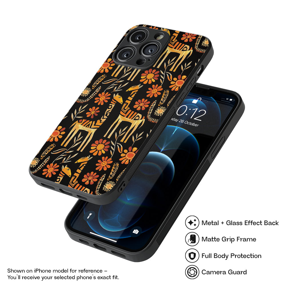 African Pattern 13 Hybrid Metal Case