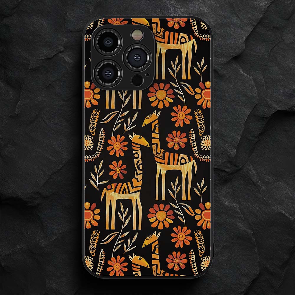 African Pattern 13 Hybrid Metal Case