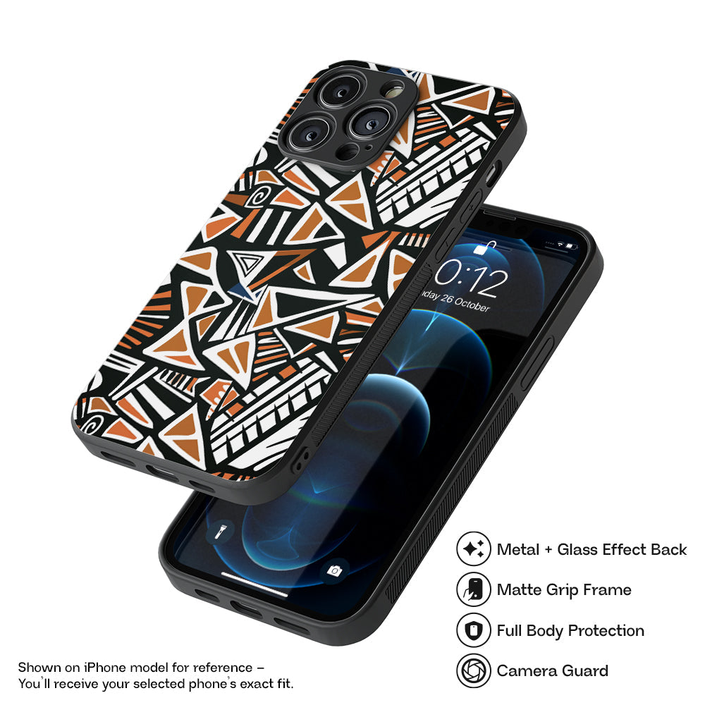 African Pattern 18 Hybrid Metal Case