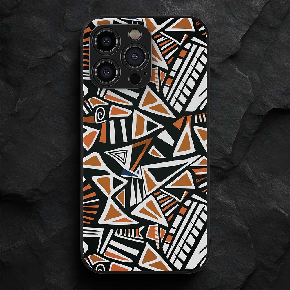 African Pattern 18 Hybrid Metal Case