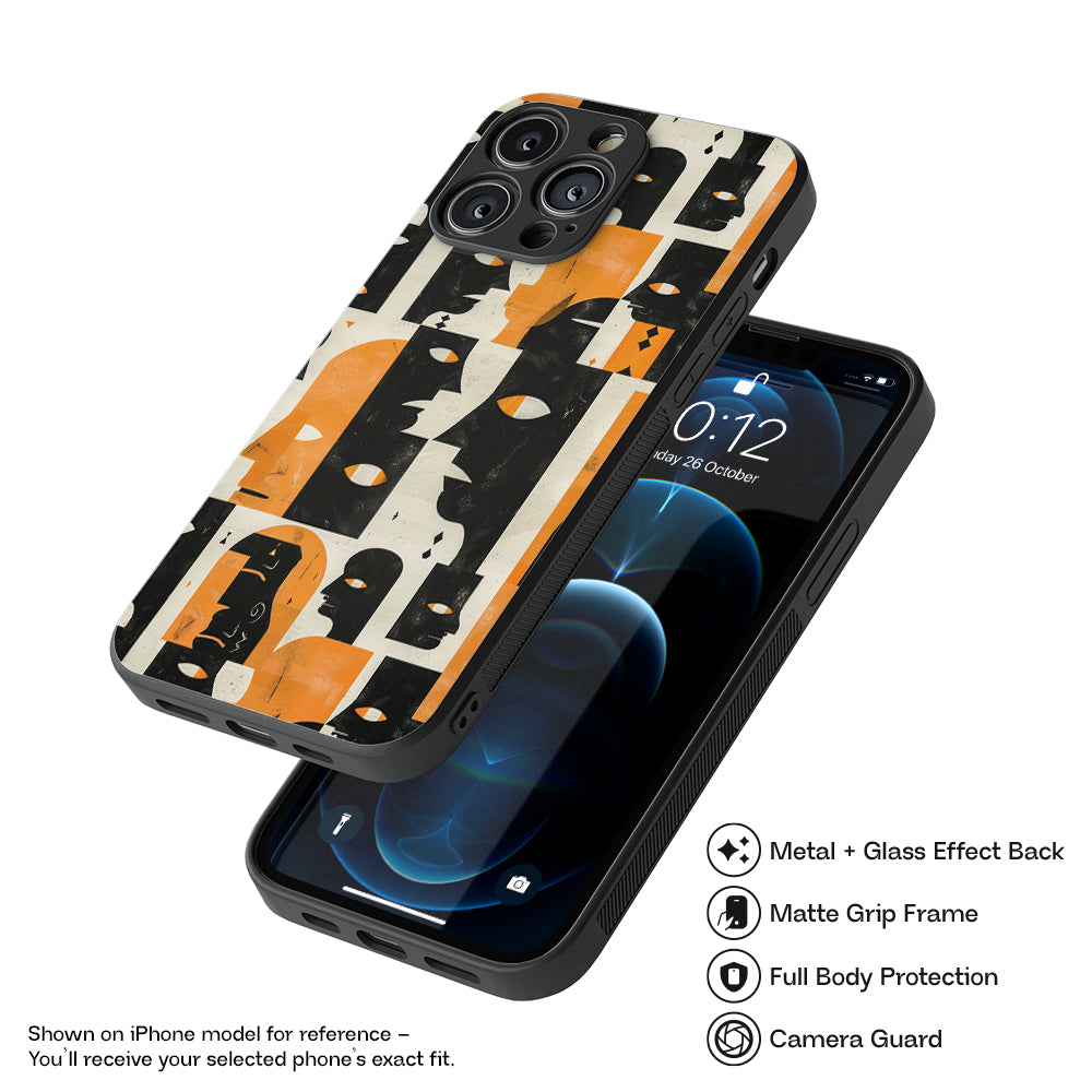 African Pattern 19 Hybrid Metal Case