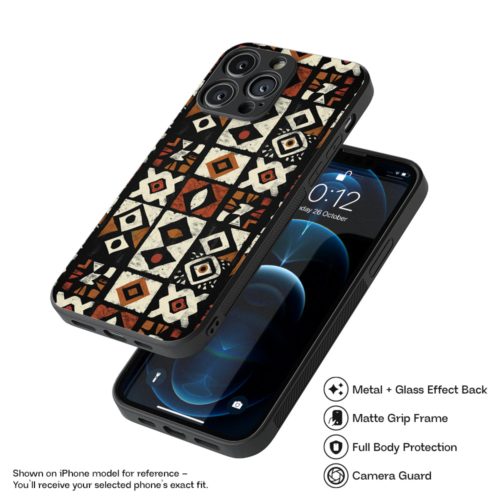 African Pattern 20 Hybrid Metal Case