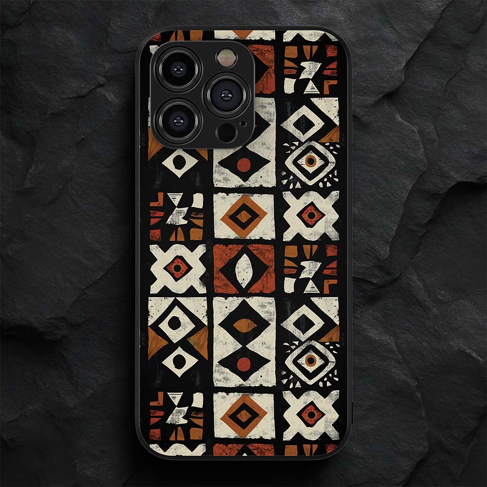 African Pattern 20 Hybrid Metal Case