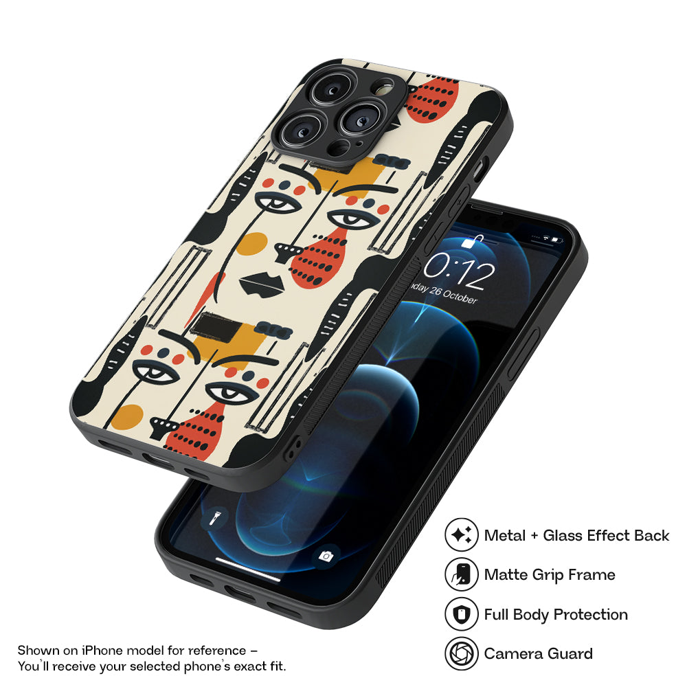 African Pattern 21 Hybrid Metal Case