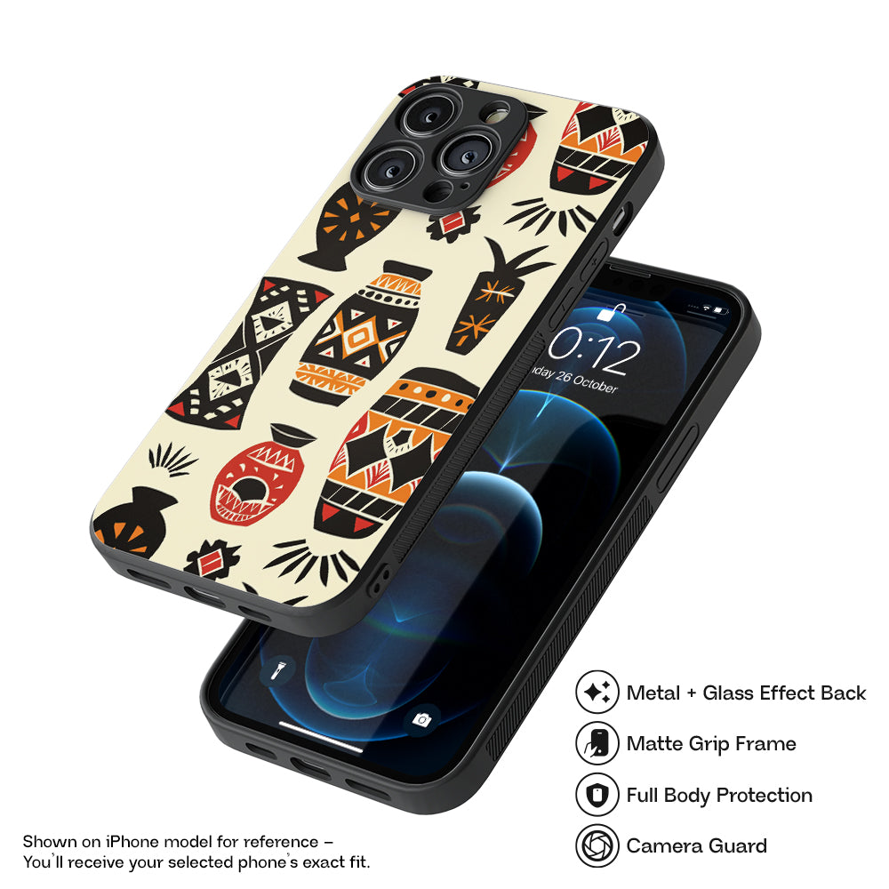African Pattern 22 Hybrid Metal Case