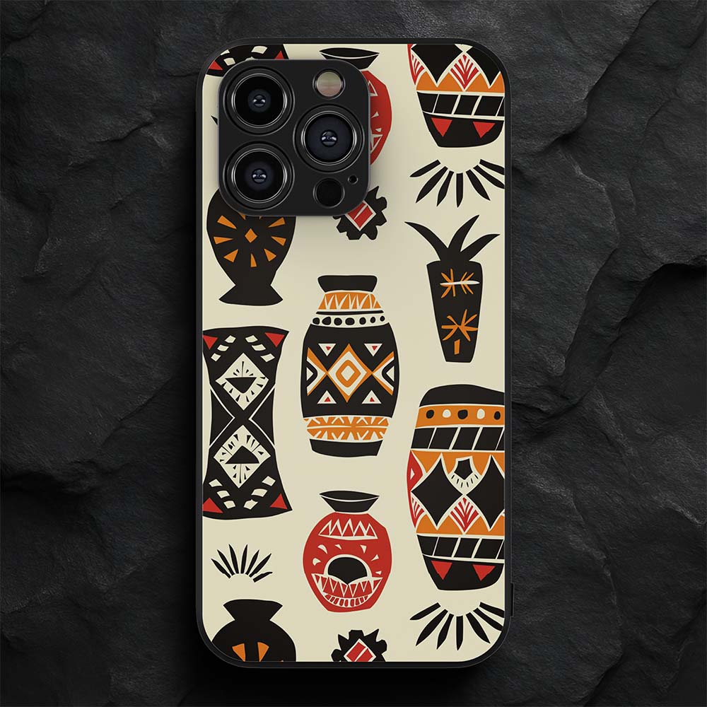 African Pattern 22 Hybrid Metal Case