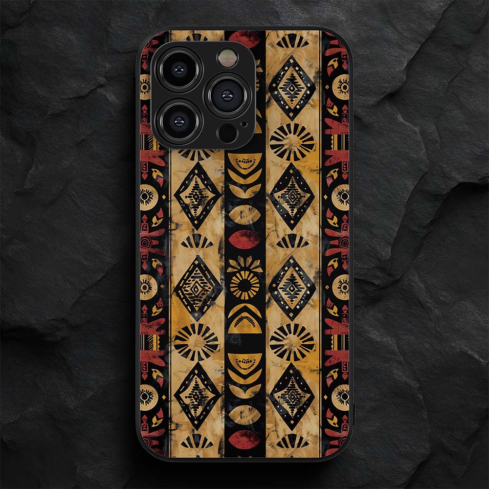African Pattern 25 Hybrid Metal Case