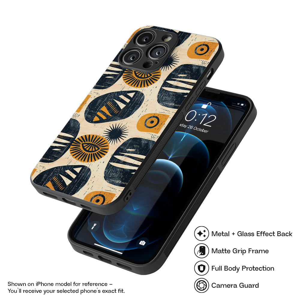 African Pattern 27 Hybrid Metal Case