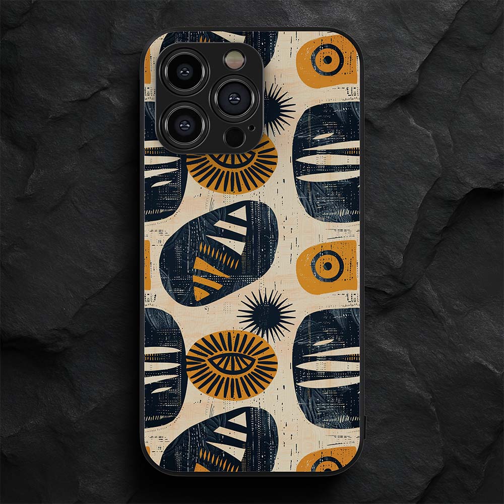 African Pattern 27 Hybrid Metal Case