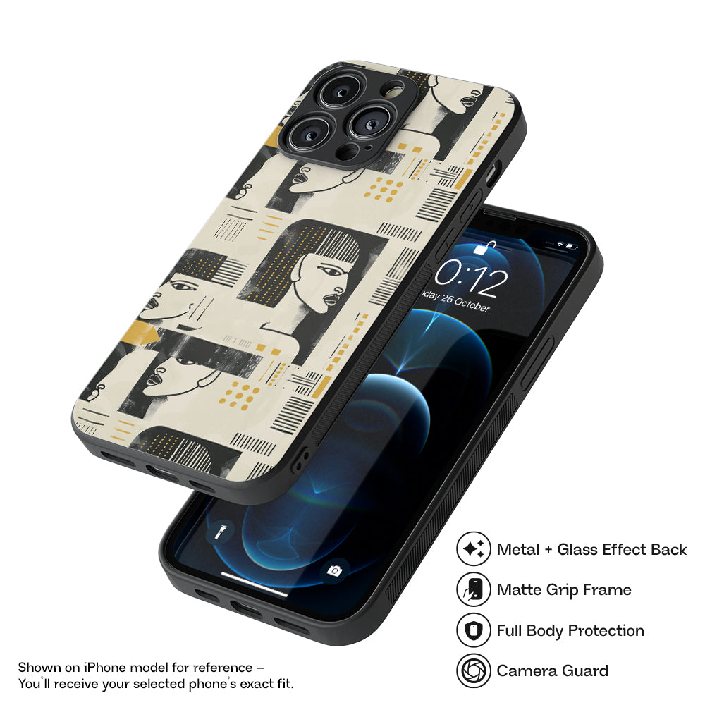 African Pattern 28 Hybrid Metal Case