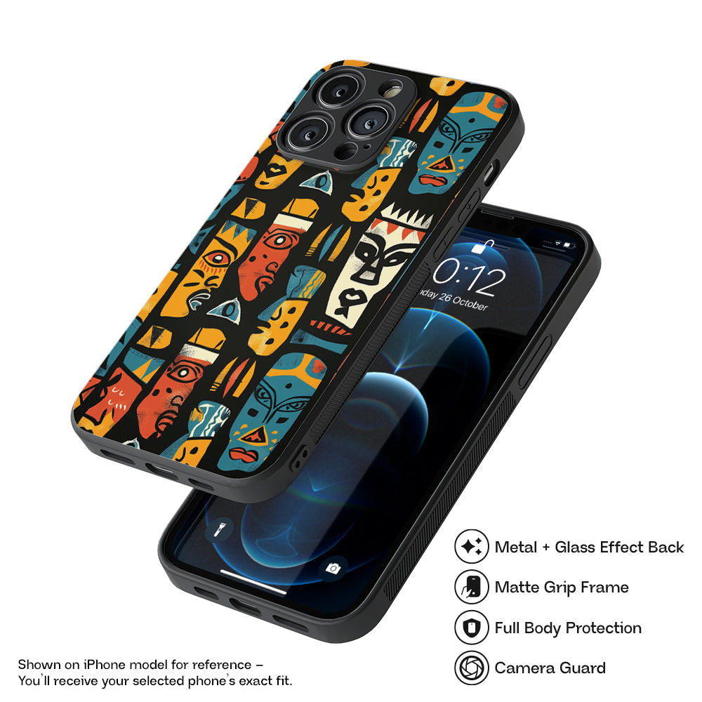 African Pattern 29 Hybrid Metal Case