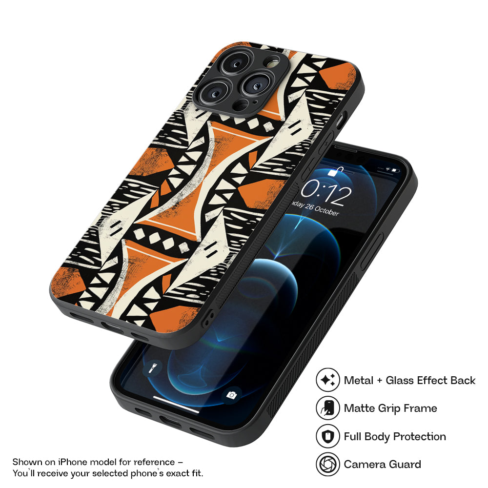 African Pattern 30 Hybrid Metal Case
