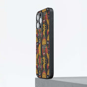 African Pattern 4 Hybrid Metal Case