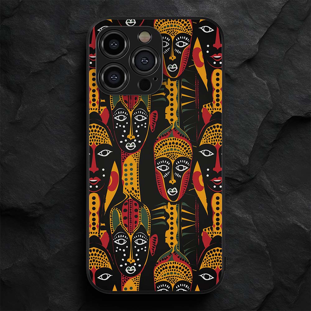 African Pattern 4 Hybrid Metal Case