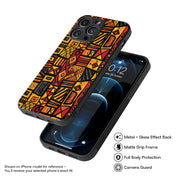 African Pattern 6 Hybrid Metal Case