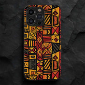African Pattern 6 Hybrid Metal Case