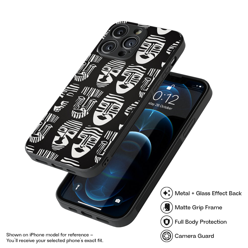 African Pattern 7 Hybrid Metal Case