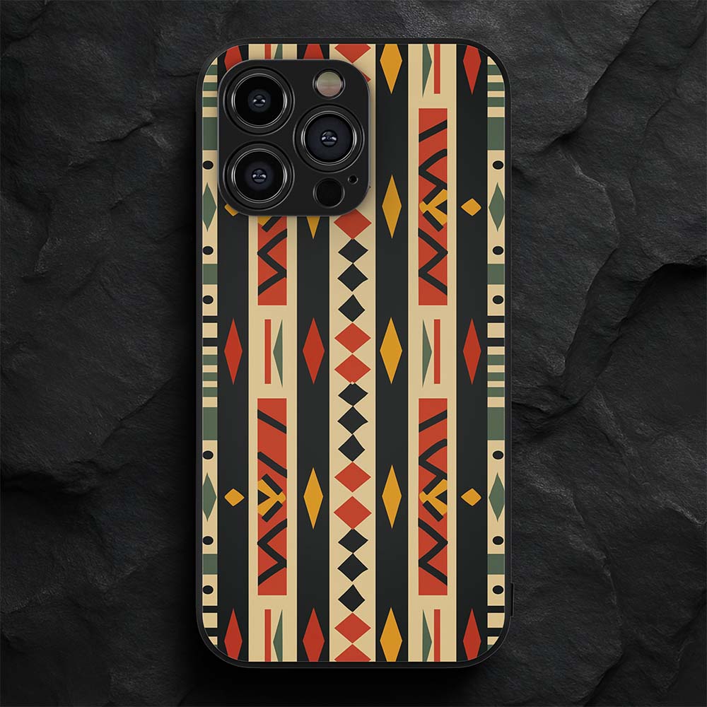 African Pattern 8 Hybrid Metal Case