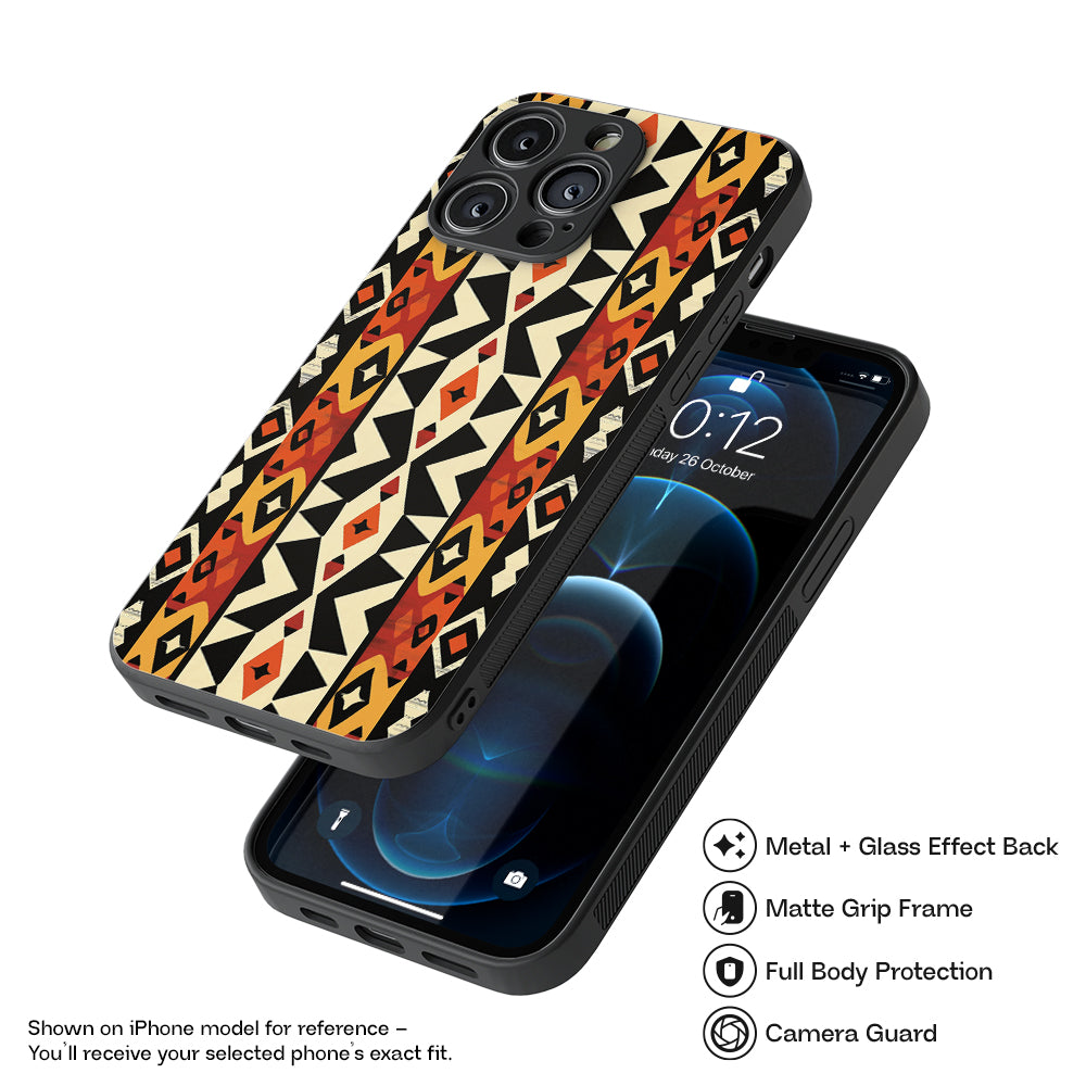 African Pattern 9 Hybrid Metal Case