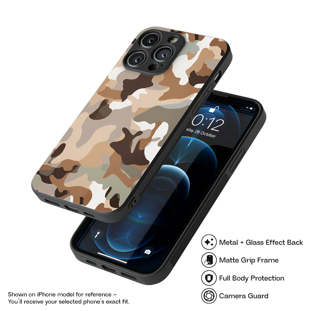 Camouflage Pattern 3 Hybrid Metal Case