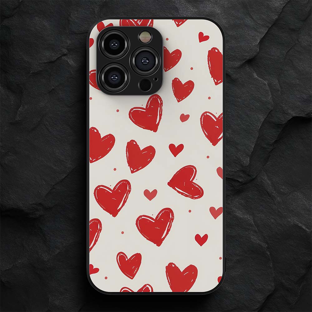 Hearts 1 Hybrid Metal Case