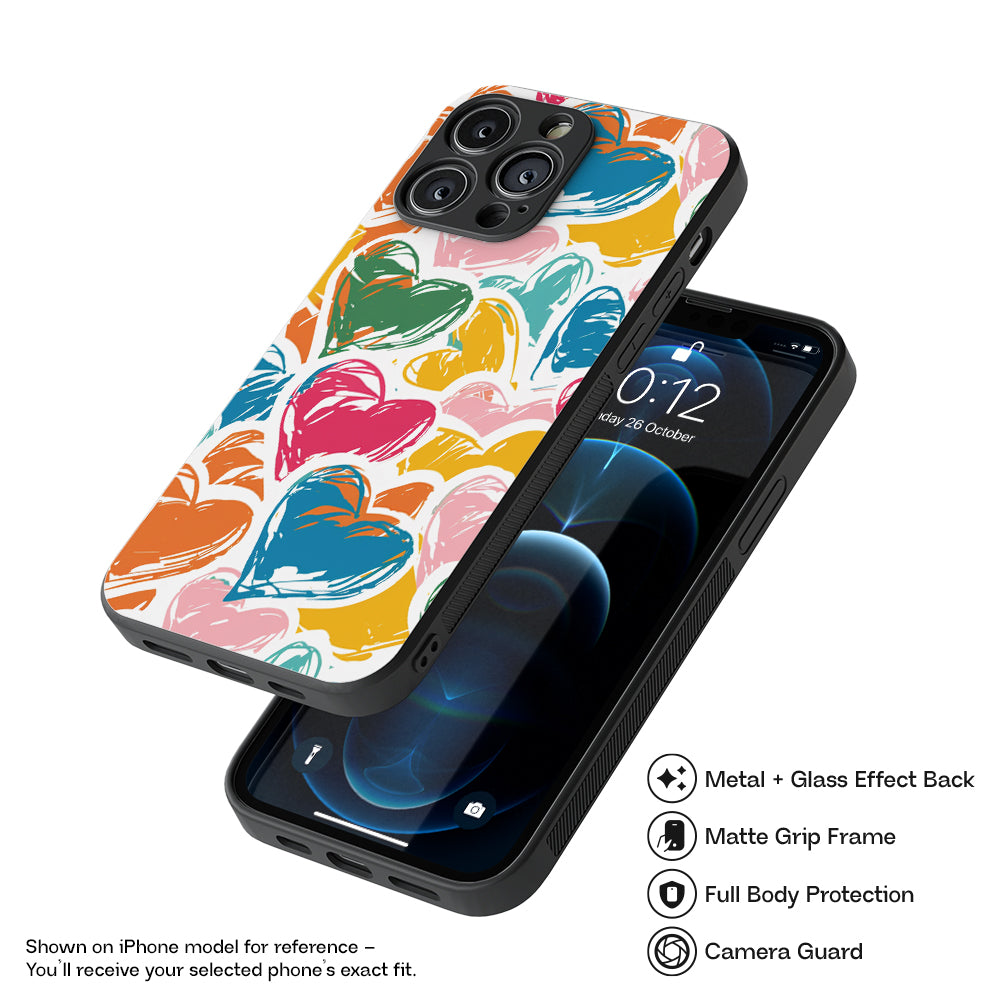 Hearts 2 Hybrid Metal Case