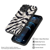 Zebra Pattern Hybrid Metal Case