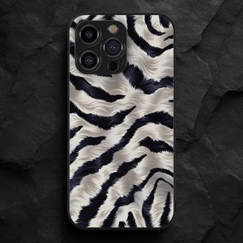 Zebra Pattern Hybrid Metal Case
